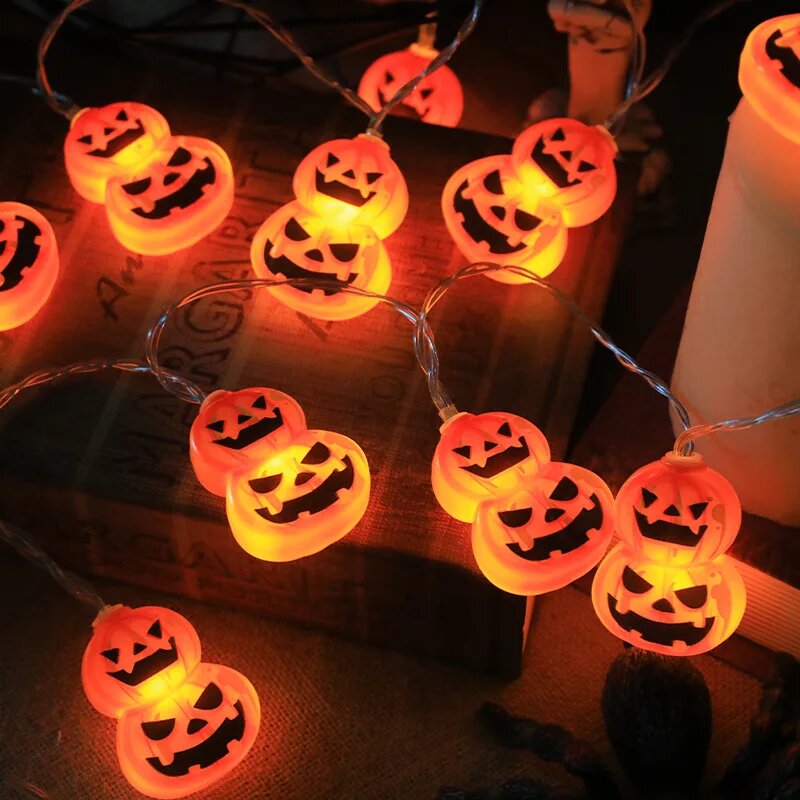 Halloween Led String Lights Orange - Halloween 10/20LED String Lights Battery Powered