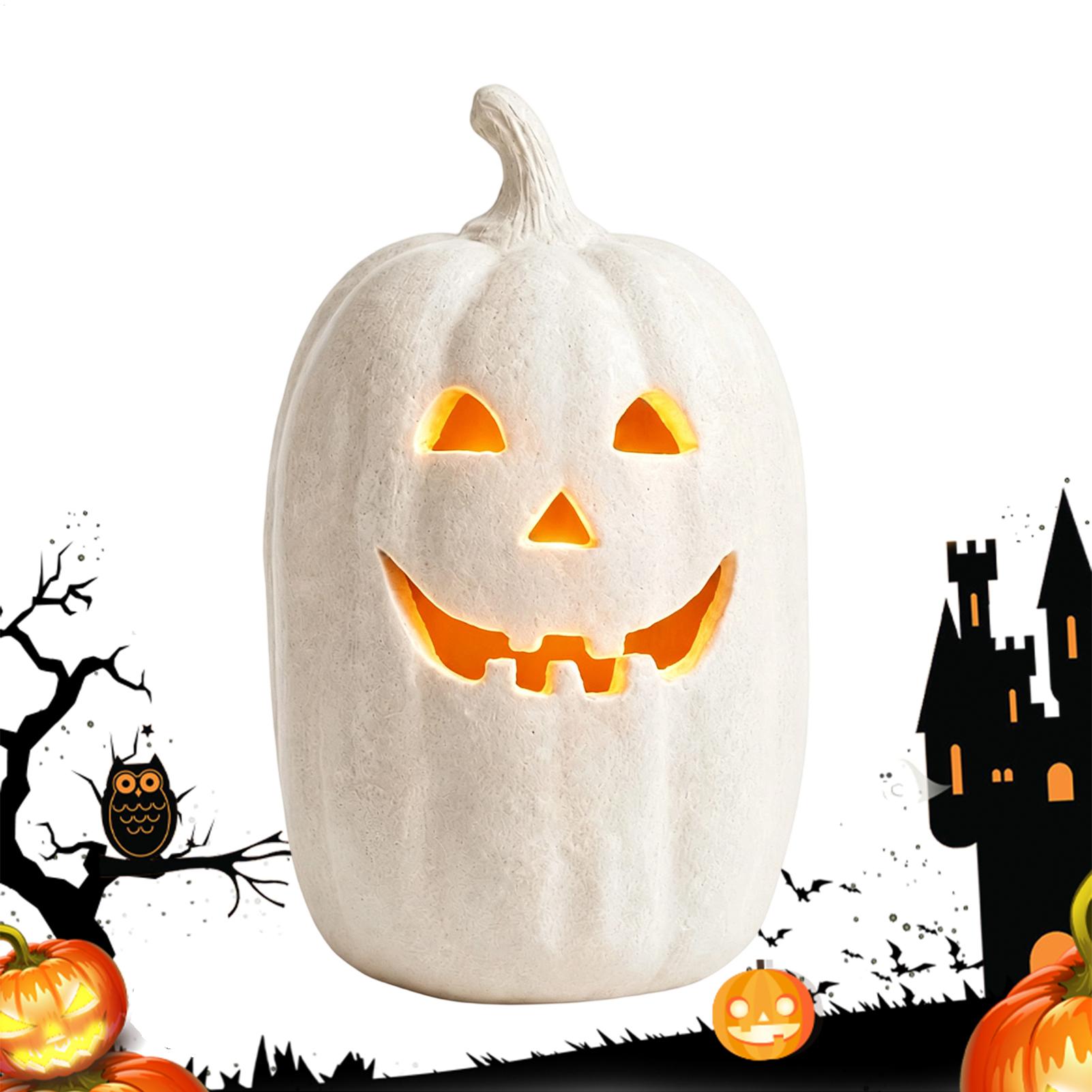 Pumpkin Lantern Halloween - Spooky Pumpkin Lanterns Pumpkin Handmade Resin