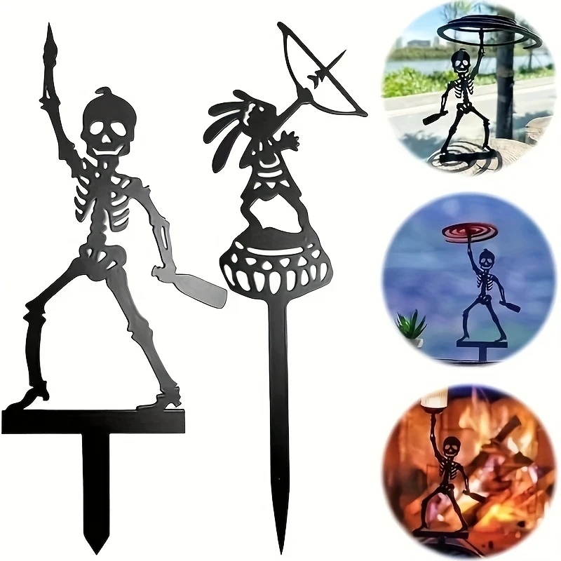 Halloween Skeleton Decoration - [Metal Archery Stand] Portable Metal Skeleton