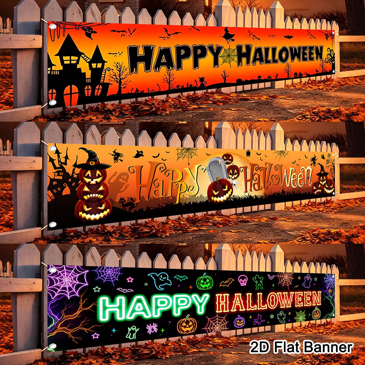 Pumpkin Lantern Halloween - 1pc Happy Halloween Banner Jack-O'-Lantern Pumpkin