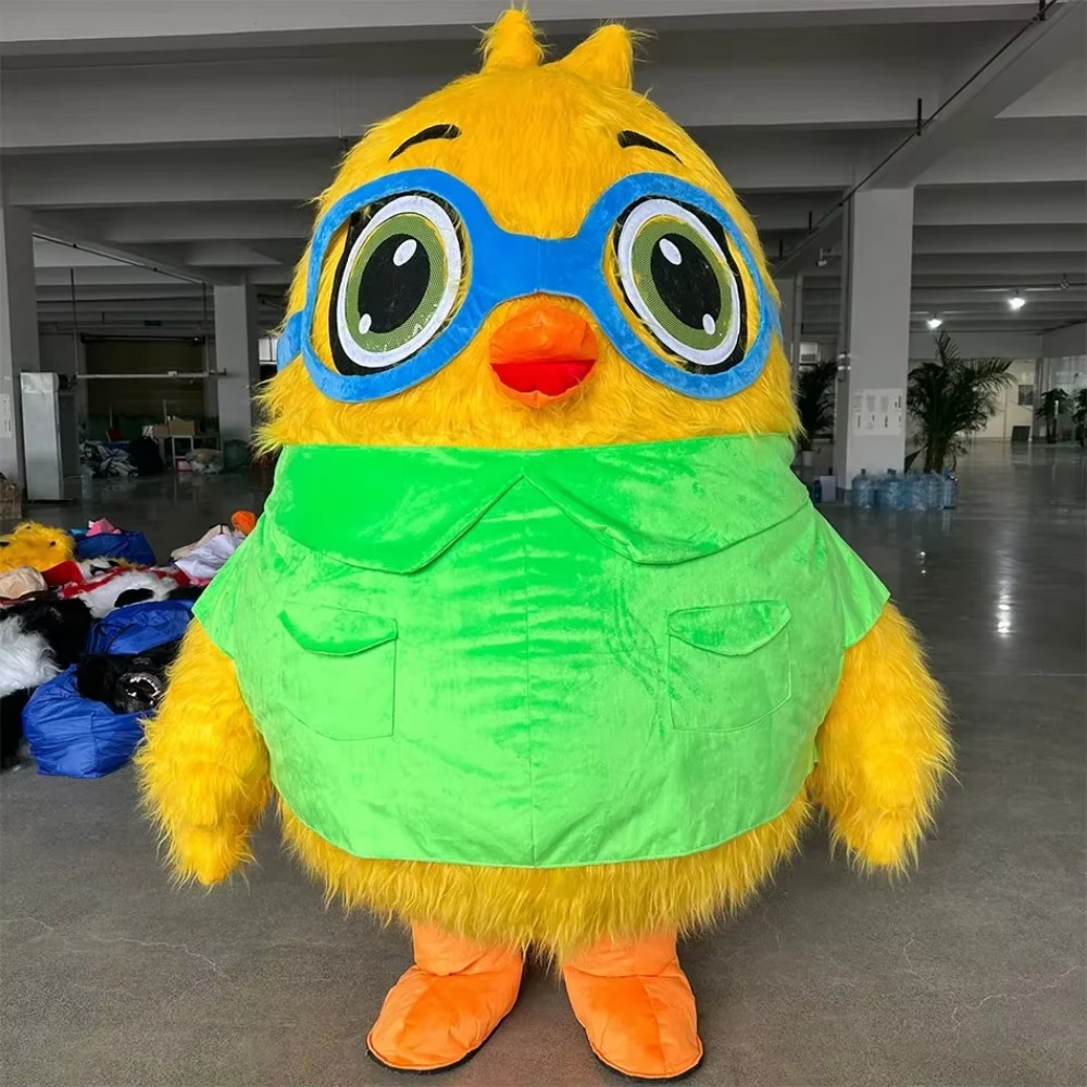 Halloween Costume Adult - Inflatable Bird with Glasses Mascot Costume