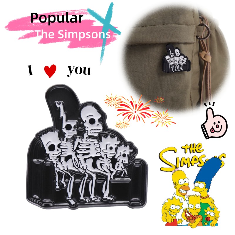 Halloween Skeleton Decoration - New Cartoon Anime Figure Brooch Funny