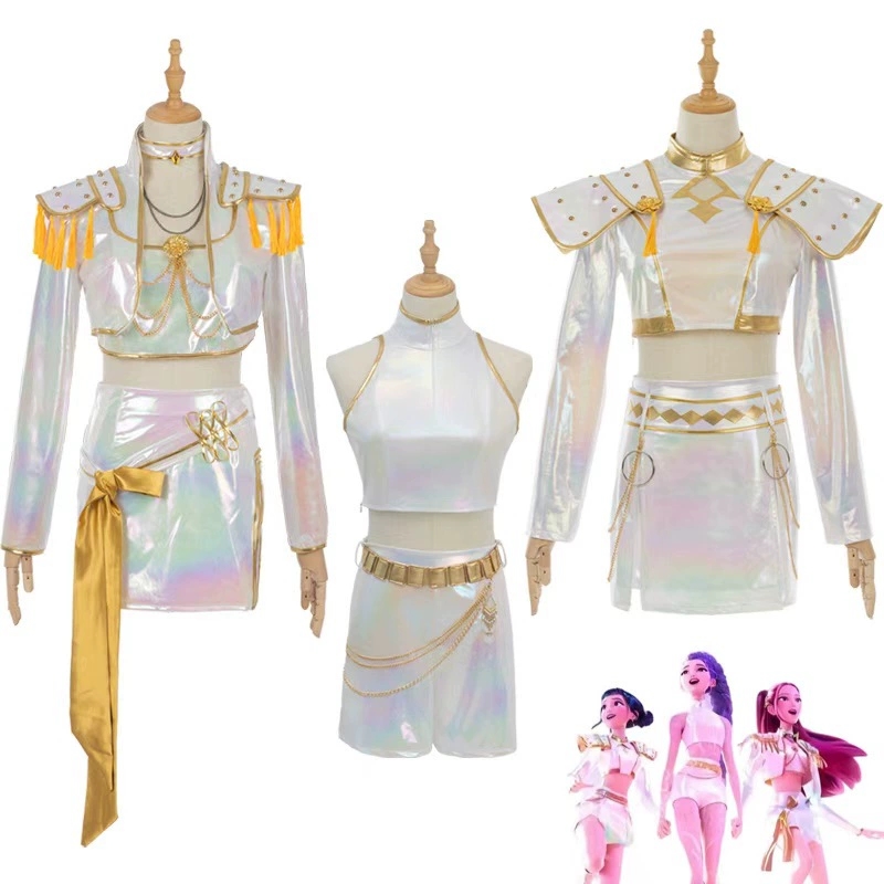 Halloween Costume Kids - Cosplay Costume PU Leather White Singing