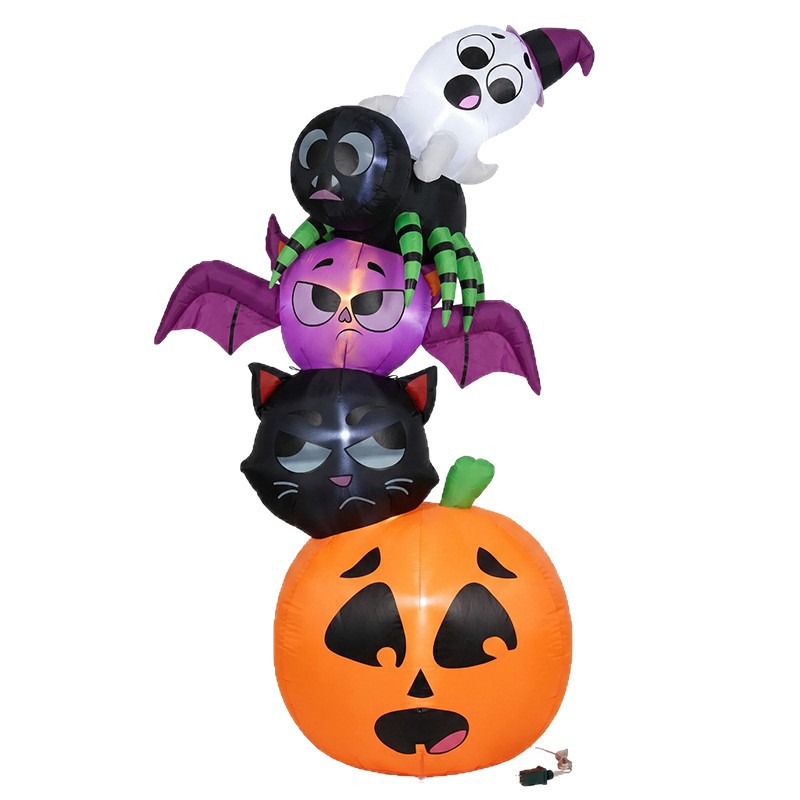 Halloween Pumpkin Decor Led - 18m Halloween Inflatable Decorations Stacked Pumpkins