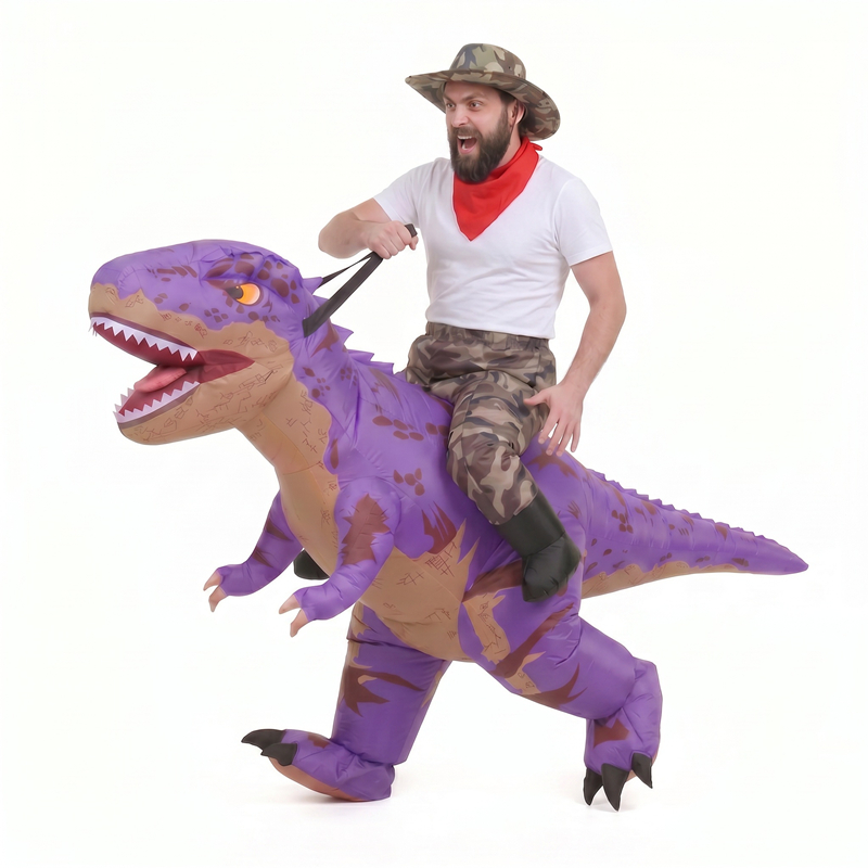 Funny Camo purple T-Rex Inflat - Halloween Costume Adult review and price