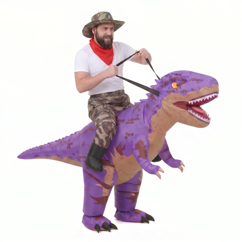Funny Camo purple T-Rex Inflat - Halloween Costume Adult review and price