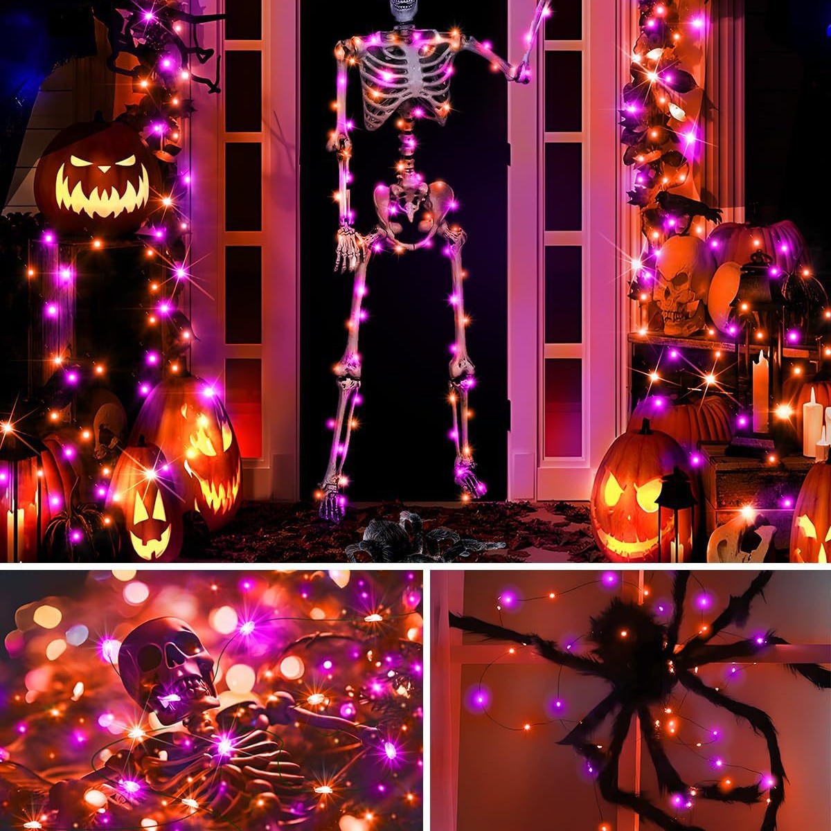 Halloween LED Solar Copper Wir - Halloween Led String Lights Orange review and price