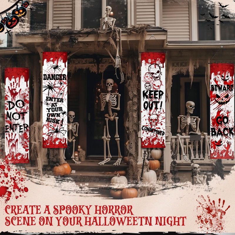 VIKAMA Halloween Porch Door Co - Halloween Skeleton Decoration review and price