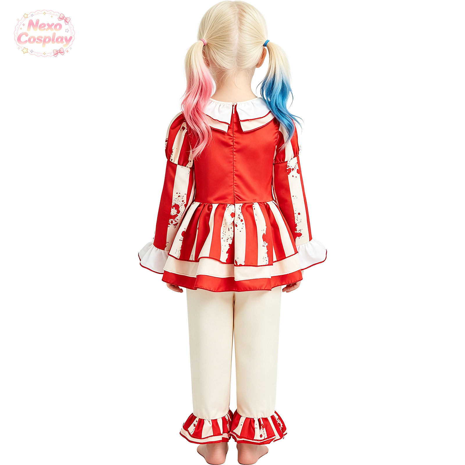 Kids Red White Striped Horror  - Halloween Costume Kids review and price