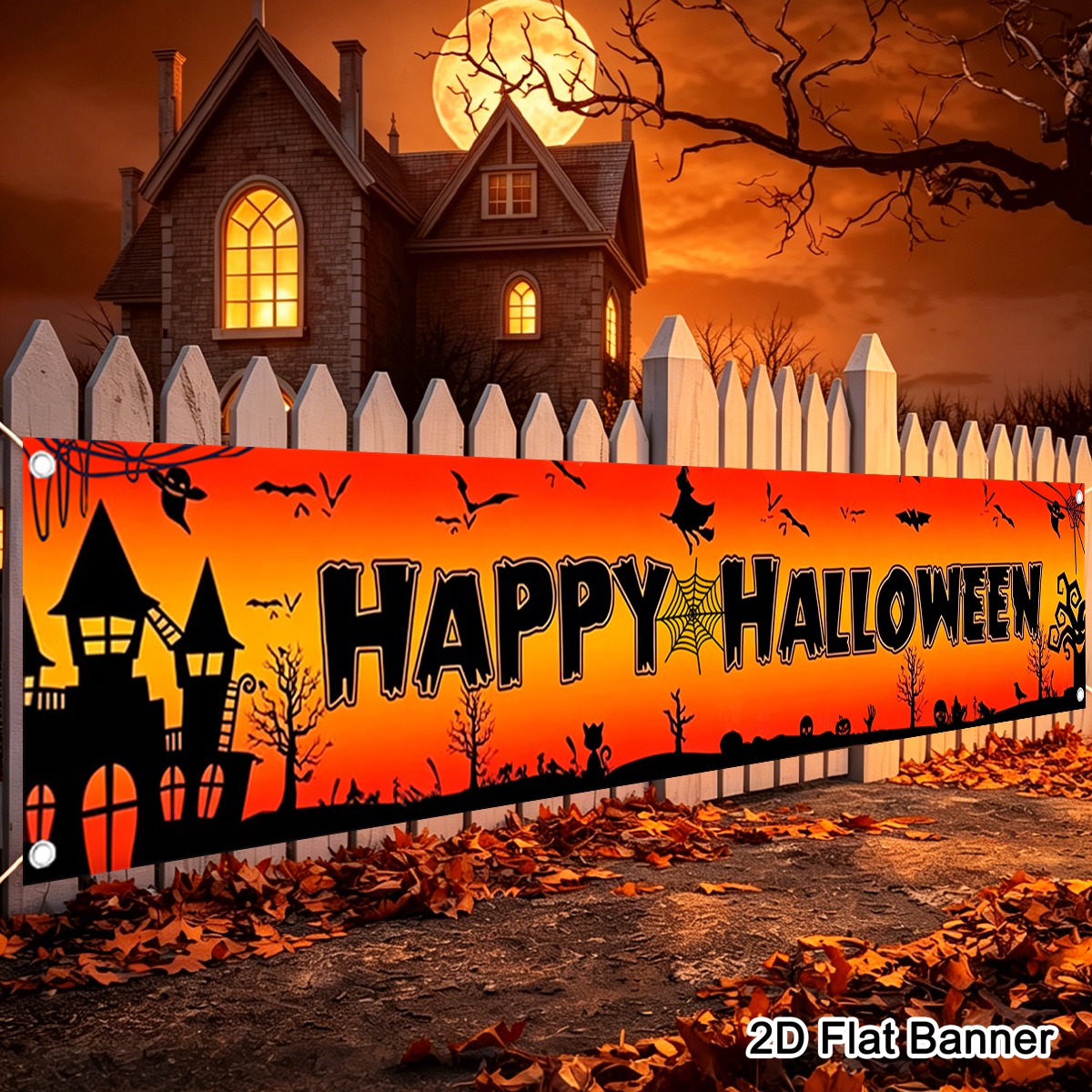 1pc Happy Halloween Banner Jac - Pumpkin Lantern Halloween review and price