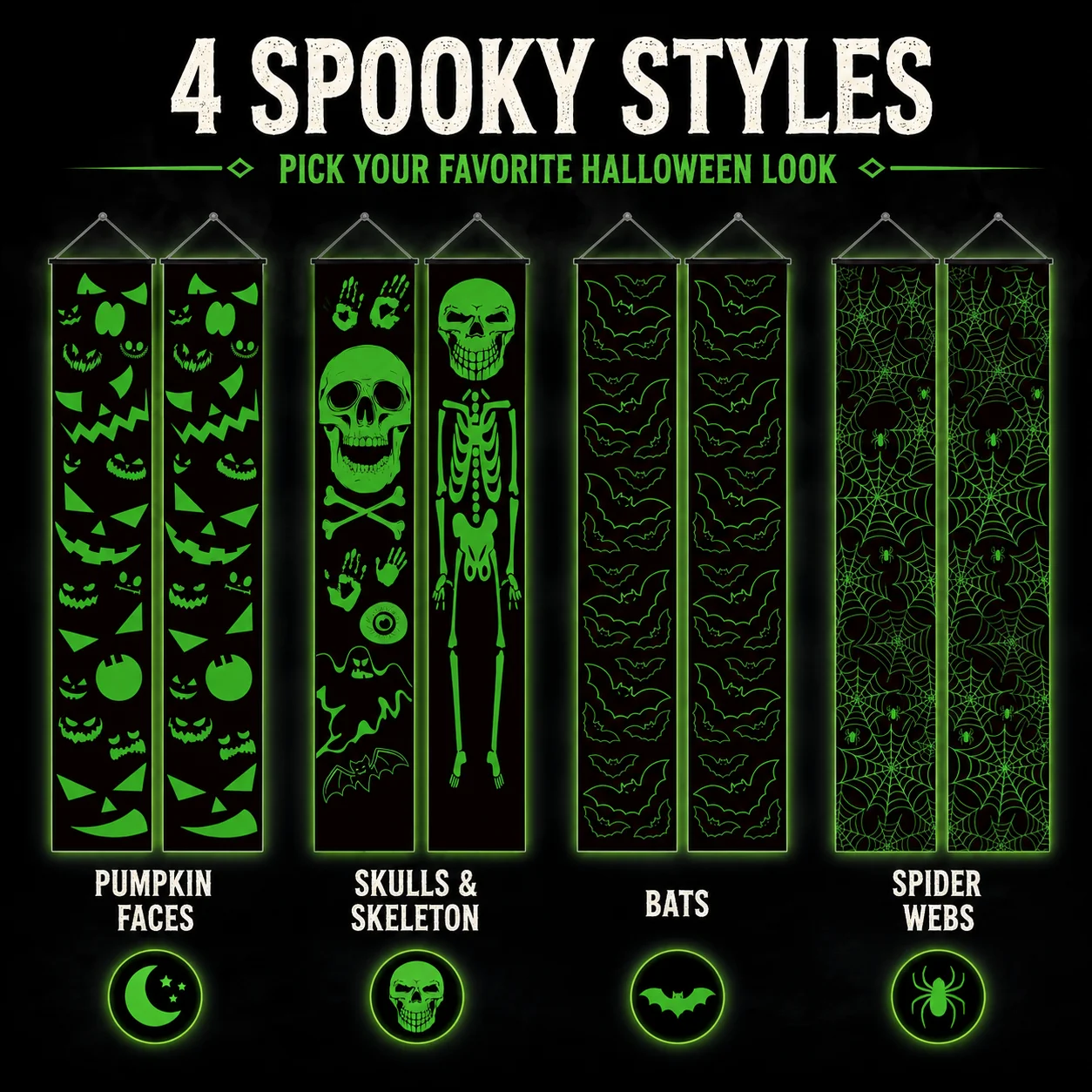 2PCS Glow in the Dark Hallowee - Halloween Skeleton Decoration review and price