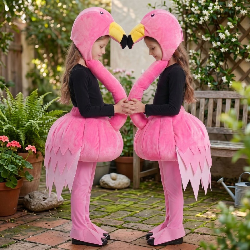 Animal Pink Flamingo Cosplay S - Halloween Costume Kids review and price