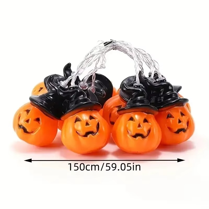 Witch Hat Pumpkin Fairy String - Halloween Led String Lights Orange review and price