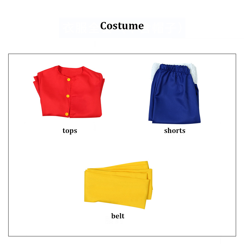 Luffy Cosplay Costume Hat Wig  - Halloween Costume Kids review and price