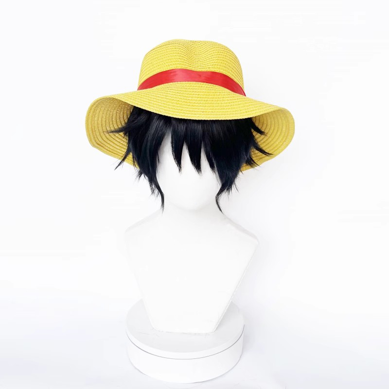 Luffy Cosplay Costume Hat Wig  - Halloween Costume Kids review and price