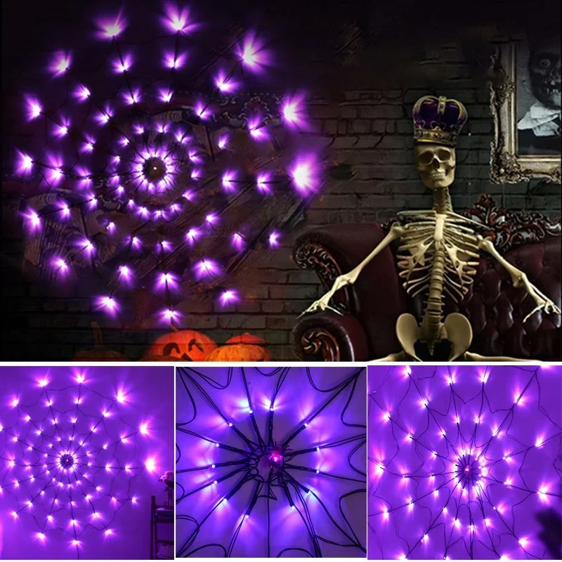 Halloween LED Light String Gho - Spider Web Halloween Decoration review and price