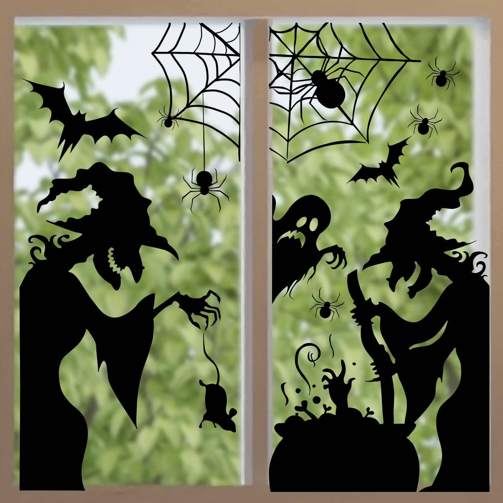 Halloween Electrostatic Window - Spider Web Halloween Decoration review and price