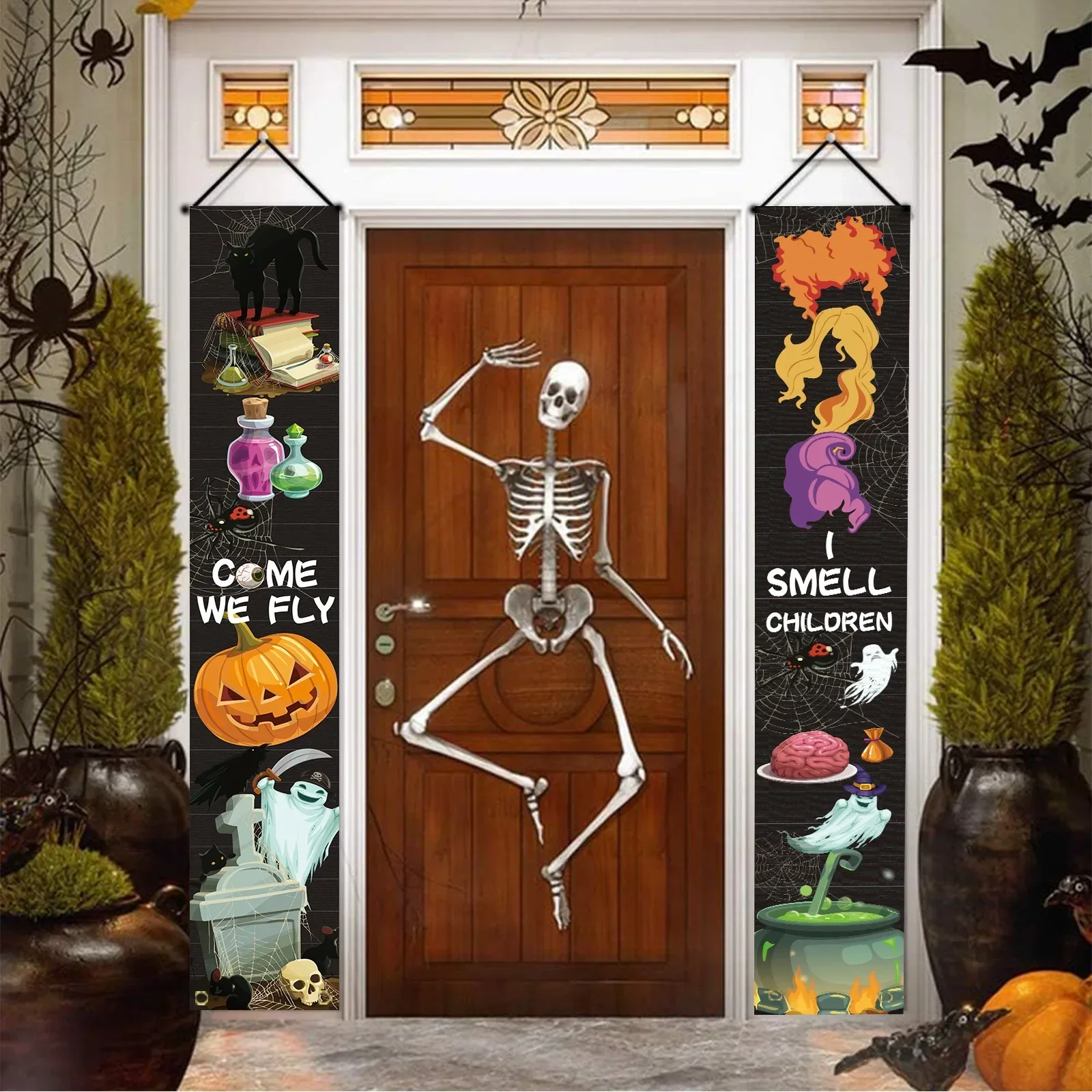 Halloween Pumpkin Couplet Horr - Spider Web Halloween Decoration review and price