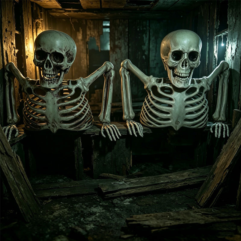 Horror Half Skeleton Skull Orn - Halloween Skeleton Decoration review and price
