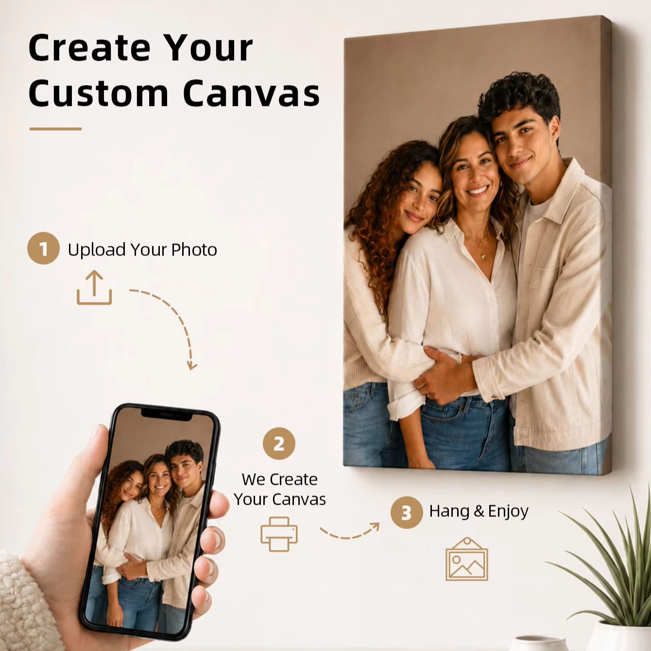 Custom Photo Canvas Print, Per - Halloween Party Supplies review and price