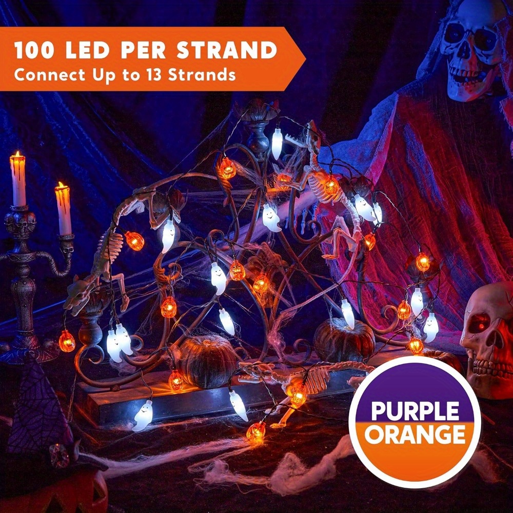 19.7FT 30pcs LED Battery Opera - Halloween Led String Lights Orange review and price