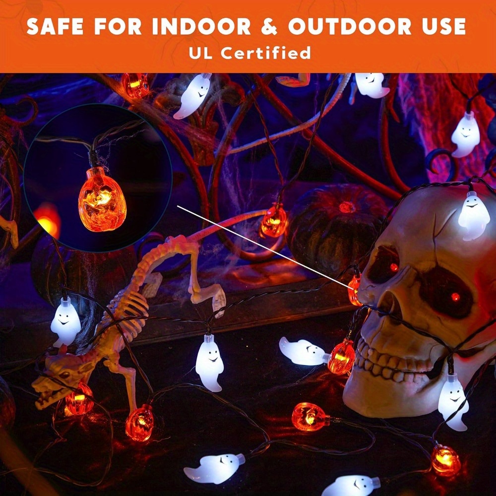 19.7FT 30pcs LED Battery Opera - Halloween Led String Lights Orange review and price