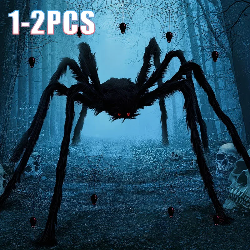 1-2pcs Halloween Simulation Pl - Spider Web Halloween Decoration review and price